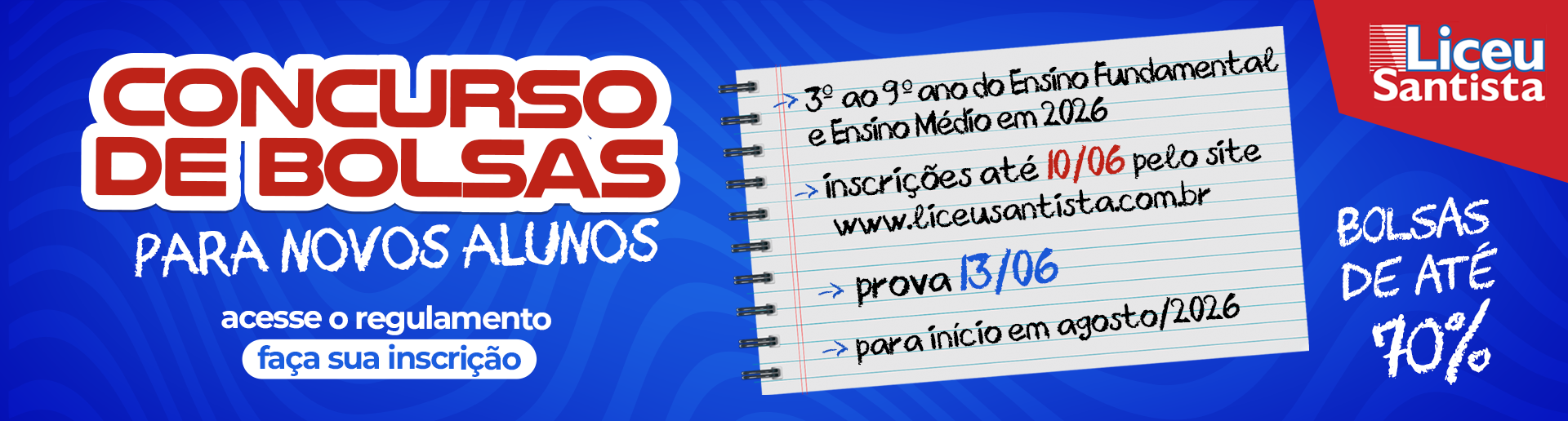 Liceu Santista Concurso Bolsa – Banner 2 2026